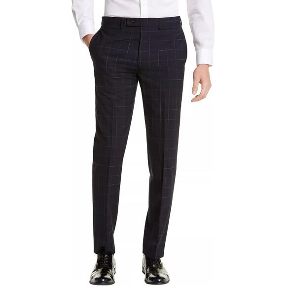 Calvin Klein Men's X-Fit Extra-Slim Fit Stretch Suit Pants (Navy, 34Wx32L) NEW - Picture 1 of 5